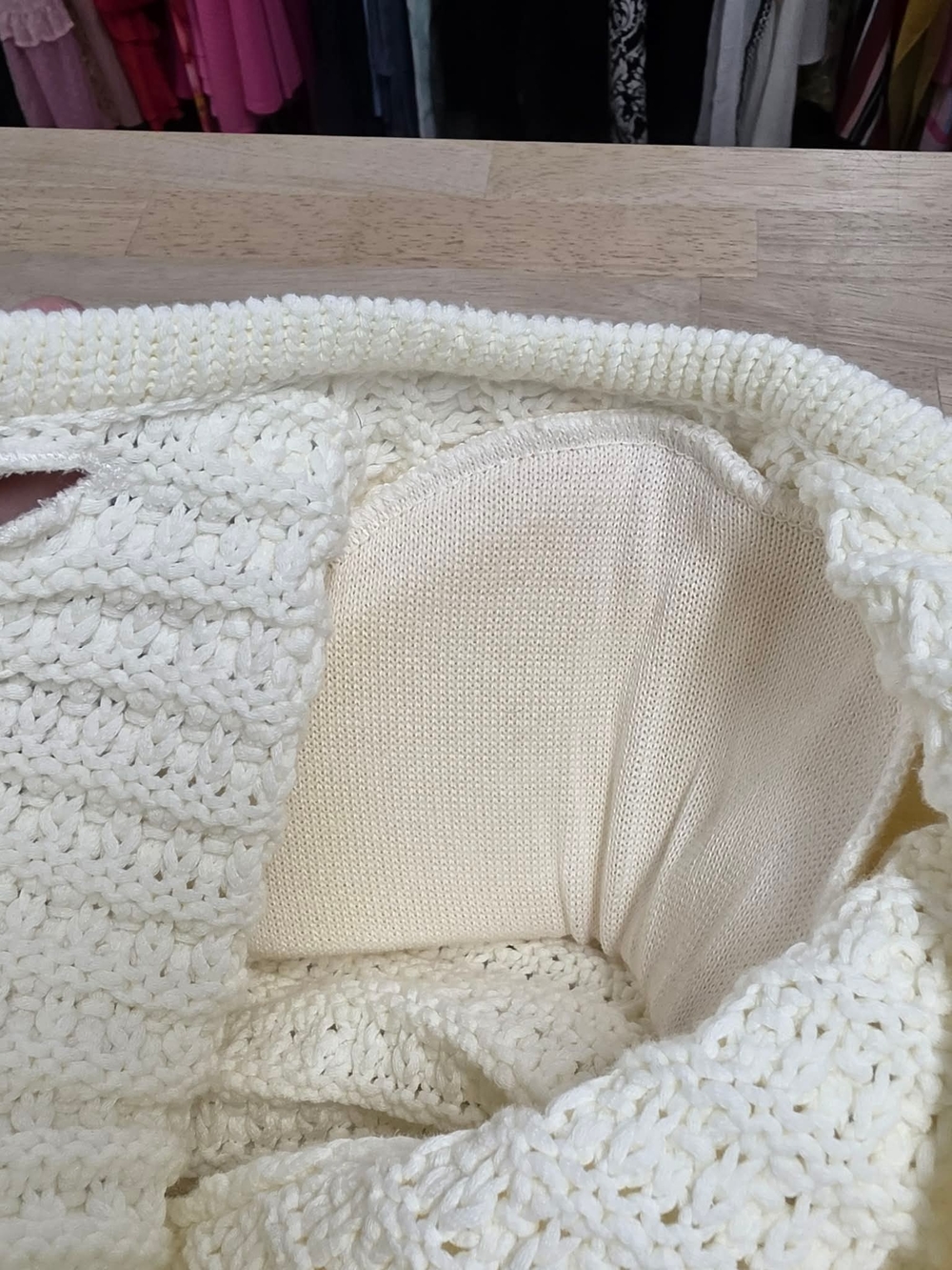 ba&sh Cream Textured Knit Button-Front Cardigan - Picture 7 of 7